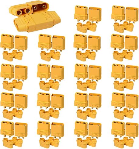 12 Pair XT90 Male Female Bullet Connectors Power Plugs with Sheath - Banana Plug for Battery Motor, RC (24 Pcs) in Saudi Arabia