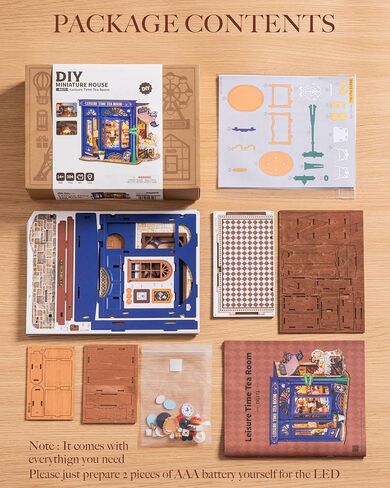 ROBOTIME DIY Tiny House Kit, Miniature House Kit for Adults to Build, Mini House Kit with Furniture, Halloween/Christmas/Birthday Gifts for Men/Women（Tipsy Restaurant） in Kuwait