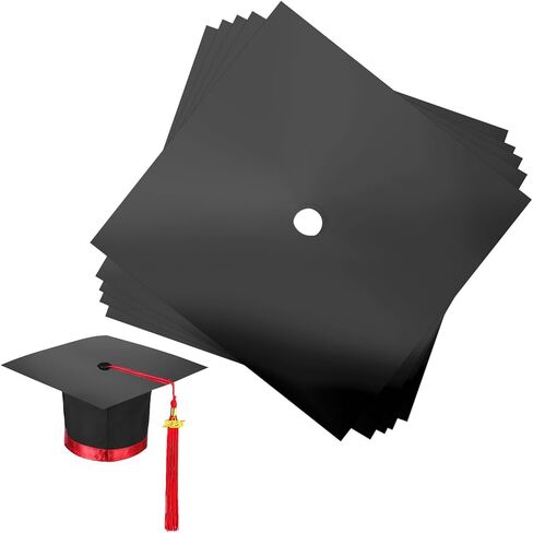 5 PCS Cap Toppers Toppers Toppers Metallic Bremium Precium Paper for Grad Caps DIY Grad Cap Decorations Decorations (Black) in Saudi Arabia