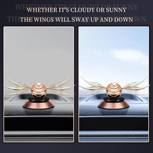 Kwak's Solar Car Air Fresheners,Solar Car Air Freshener with Swinging Wings for Car Interior Autorotation Decoration Accessories(Gold) in Kuwait
