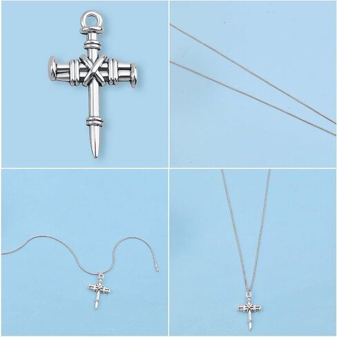 50 PCS Cross Pendant charms alloy christiاص المسيحي يسوع الصلبان الصلبان الصليب الصليب الإمدادات الحرفية لمجوهرات سوار قلادة DIY in Kuwait