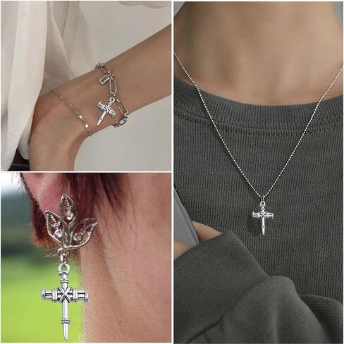 50 PCS Cross Pendant charms alloy christiاص المسيحي يسوع الصلبان الصلبان الصليب الصليب الإمدادات الحرفية لمجوهرات سوار قلادة DIY in Kuwait