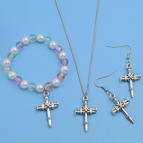 50 PCS Cross Pendant charms alloy christiاص المسيحي يسوع الصلبان الصلبان الصليب الصليب الإمدادات الحرفية لمجوهرات سوار قلادة DIY in Kuwait