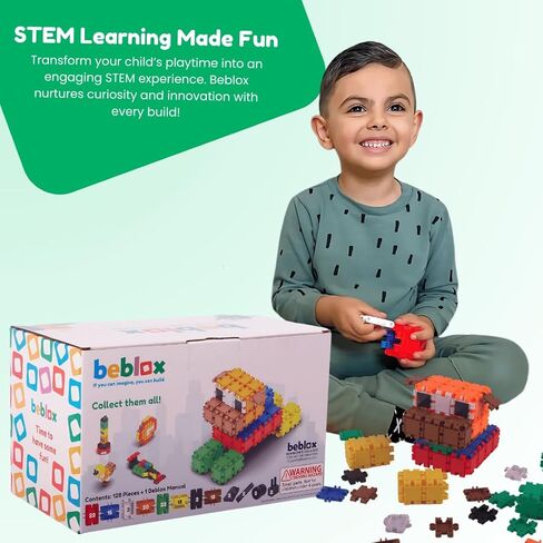 BEBLOX Building Blocks Car Set - Building Toys for Kids Ages 4-8 - Learning & Educational Fun Stem Toys - Birthday Gifts for Boys & Girls Age 4 5 6 7 8 9 10 11 & 12 Year Old in Kuwait