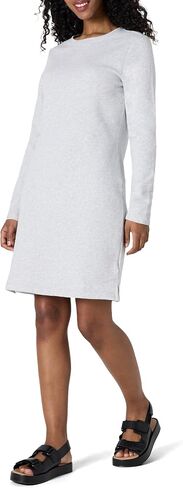 Amazon Essentials Women's Crewneck Long-Sleeve French Terry Fleece Above-The-Knee Dress in Kuwait