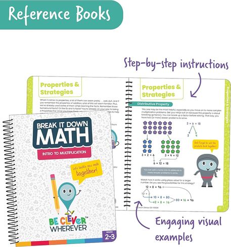 Carson Dellosa Be Clever Wherever 14-Piece Mathematics Classroom Supplies Set, Tool Kit, Measurement, Fractions, and Multiplication Math Book for Grades 2 and Up in Saudi Arabia