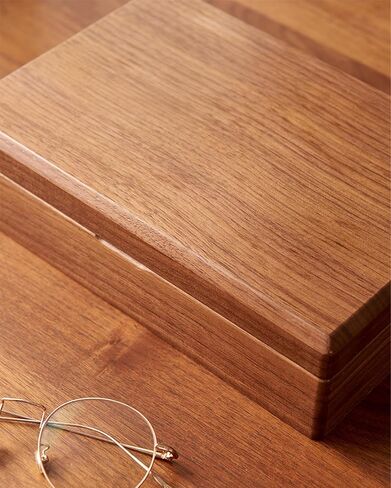 Small Wooden Jewelry Box, Vintage Delicate Walnut Wood Jewelry Case, Ideal Gift for Women Protable Travel Jewelry Organizer. in Kuwait