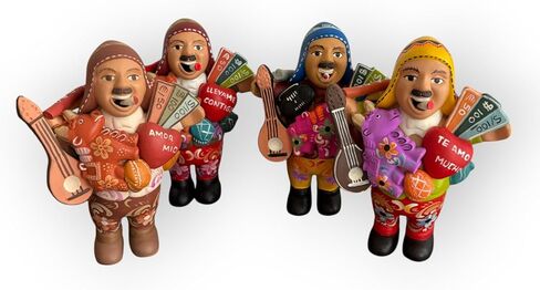 Ekeko doll, God of Abundance, Peru/Bolivia, flower pattern, Andean, assorted colors, doll to attract good luck, Handmade (Small) in Kuwait