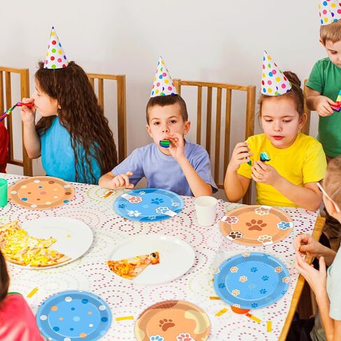 48Pcs 7" Cat Theme Party Supplies Cat Dessert Plates Kitten Paper Plates for Kids Girls Birthday Party Dinner Decorations Cat Paw Disposable Dinnerware Plates for Baby Shower Party Favors in Kuwait