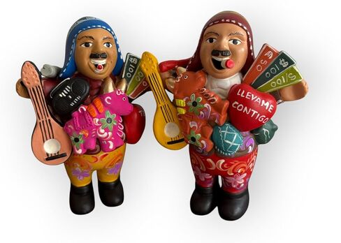 Ekeko doll, God of Abundance, Peru/Bolivia, flower pattern, Andean, assorted colors, doll to attract good luck, Handmade (Small) in Kuwait