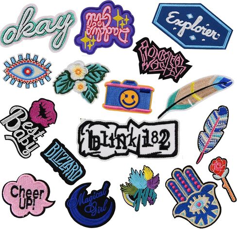35Pcs Pink Theme Iron on Patches for Girls Assorted Styles Embroidered Applique for Clothing Cute Sew On Patch Applique for Shirts Clothes Jackets Hats Backpacks in Saudi Arabia