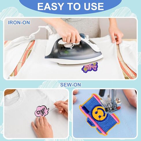 35Pcs Pink Theme Iron on Patches for Girls Assorted Styles Embroidered Applique for Clothing Cute Sew On Patch Applique for Shirts Clothes Jackets Hats Backpacks in Saudi Arabia