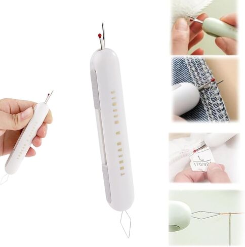 2 in-1 Needle Threaders Seam Ripper 2024 New, Upgraded Seam Ripper Tools, Stretchable Remover Needle Threading (1Pcs Green) in Kuwait