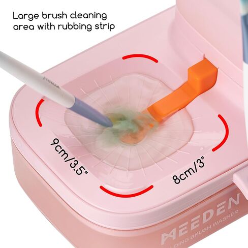 Meeden Portable Paint Brush Cleaner: Baintbrush Rinerer مع حامل فرشاة السيليكون ذو 5 نقاط-غسالة للألوان المائية والألوان المائية ، الأزرق ، in Kuwait