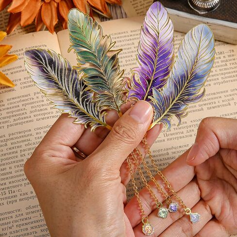 4 Pieces Metal Bookmark Golden Hollow Bookmarks Butterfly Flower Theme Book Marks Book Markers Accessories Stuff Gifts for Book Lovers Writers Reading Women Kids Children Teens Men Readers in Kuwait