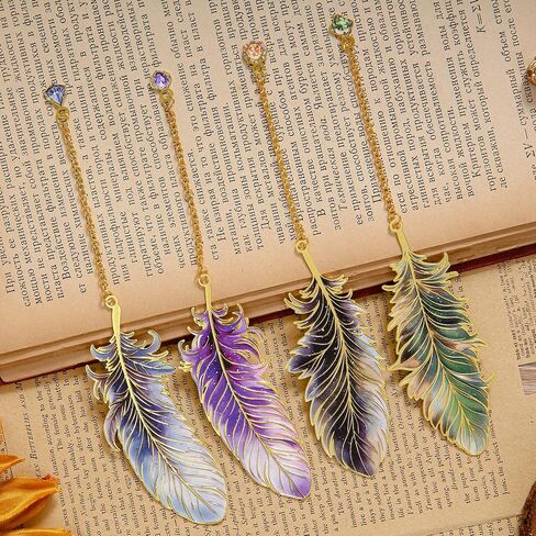 4 Pieces Metal Bookmark Golden Hollow Bookmarks Butterfly Flower Theme Book Marks Book Markers Accessories Stuff Gifts for Book Lovers Writers Reading Women Kids Children Teens Men Readers in Kuwait