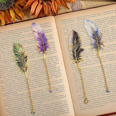 4 Pieces Metal Bookmark Golden Hollow Bookmarks Butterfly Flower Theme Book Marks Book Markers Accessories Stuff Gifts for Book Lovers Writers Reading Women Kids Children Teens Men Readers in Kuwait