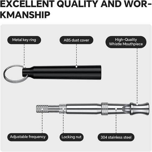 Dog Whistle, Dog Training Whistle with Lanyard, 2 Pcs Adjustable Ultrasonic Silent Dog Recall Whistles, Professional Dog Whistle to Stop Barking Neighbors Dog (Red and Orange) in Saudi Arabia