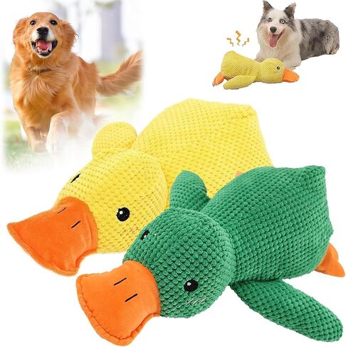 2024 The Mellow Dog Calming Duck,Calming Duck Dog Toy,Yellow Duck Dog Toy,Duck Toy for Dogs,The Calming Duck Dog Toy,Dog Toy Duck with Squeaker (1PCS-A) in Saudi Arabia