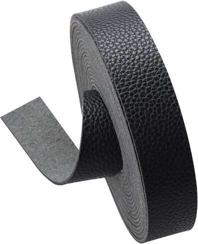 Picheng Faux Leather Strap 1 Inches Wide Lychee Texture Leather Straps for Crafts, 200 Inches Long Faux Leather Strips for DIY Crafts Projects,Leather Belt Strip (Red) in Kuwait