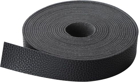 Picheng Faux Leather Strap 1 Inches Wide Lychee Texture Leather Straps for Crafts, 200 Inches Long Faux Leather Strips for DIY Crafts Projects,Leather Belt Strip (Red) in Kuwait