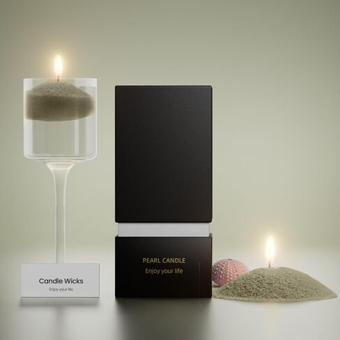 GrusoSP Colored Pearled Candle 18Oz Customized Powder Candle Wax Refill Kit Floating Candle Making Kit DIY Sand Candle with 30 Wicks for Wedding Christmas Lasting up to 120 Hours (Sand-Color) in Saudi Arabia
