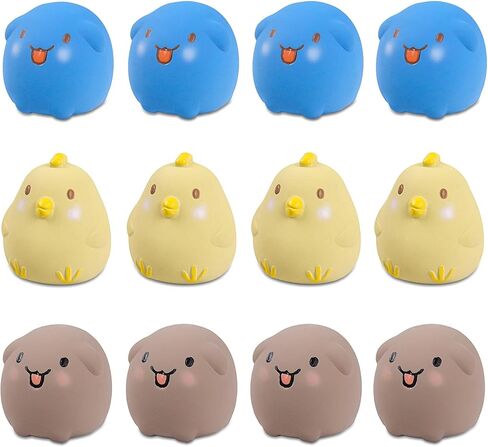 SCHITEC Dog Toys Squeaky, Interactive Animal Puppy Toy Pack, Cute Latex Rubber Squeak Pet Balls for Puppies Mini Small Breed Dogs in Kuwait