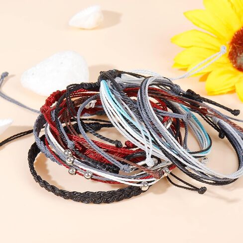 Roe Dolph String Bracelets For Men Waterproof Summer Bracelet Wave Surfer Bracelets Adjustable Beach Bracelets For Guy in Kuwait