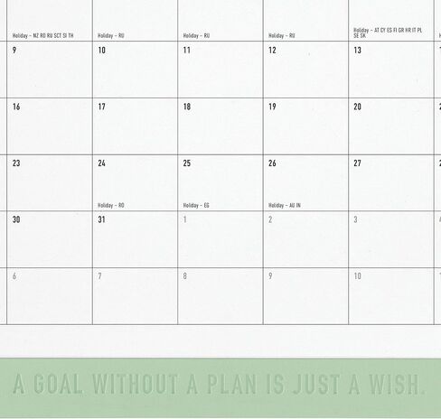 Letts Conscious Monthly Wall Calendar, 12 Months, January to December, 2024, Eco-Conscious, 100% Recycled, 11.8" x 10.625", Sage (C082347-24) in Kuwait