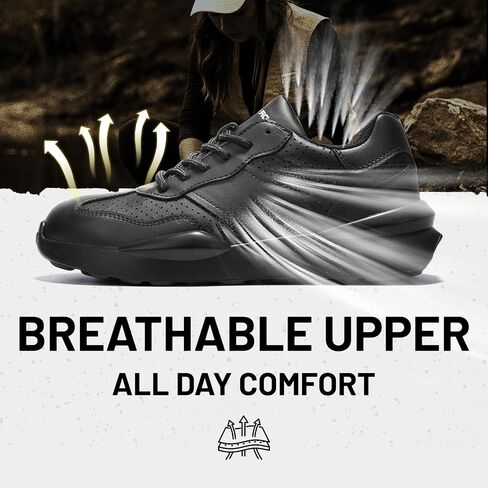 Steel Toe Shoes for Women Lightweight Work Shoes Women's Memory Foam Comfortable Steel Toe Sneakers Indestructible Safety Shoes Composite Toe Construction Shoes in Saudi Arabia