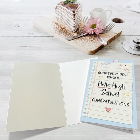 Middle School Graduation Card, Congratulations Cards for Eighth-grade Student, 8th Grade Graduation Gift for Boy Girl, Hello High School in Saudi Arabia
