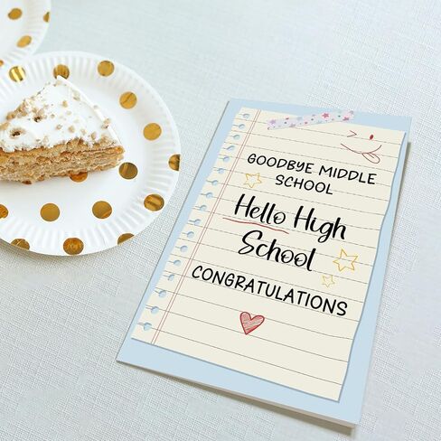 Middle School Graduation Card, Congratulations Cards for Eighth-grade Student, 8th Grade Graduation Gift for Boy Girl, Hello High School in Saudi Arabia