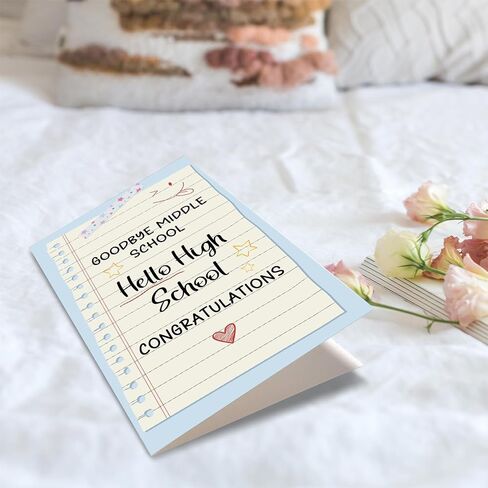 Middle School Graduation Card, Congratulations Cards for Eighth-grade Student, 8th Grade Graduation Gift for Boy Girl, Hello High School in Saudi Arabia