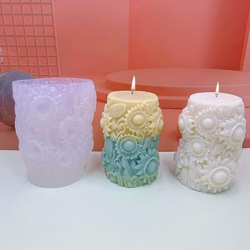 نغمة المرح 10pcs 3d أصغر من الشمعة قوالب السيليكون لصنع الشموع والراتنج والشموع العطرية والصابون الشمع المصنوع يدويًا وديكور المنزل وعفن الحلوى الكعكة in Saudi Arabia