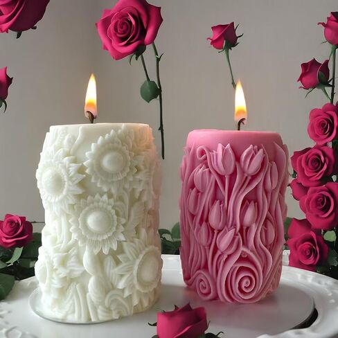 نغمة المرح 10pcs 3d أصغر من الشمعة قوالب السيليكون لصنع الشموع والراتنج والشموع العطرية والصابون الشمع المصنوع يدويًا وديكور المنزل وعفن الحلوى الكعكة in Saudi Arabia