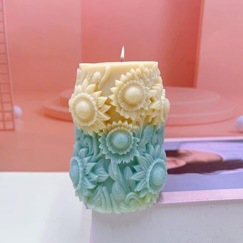نغمة المرح 10pcs 3d أصغر من الشمعة قوالب السيليكون لصنع الشموع والراتنج والشموع العطرية والصابون الشمع المصنوع يدويًا وديكور المنزل وعفن الحلوى الكعكة in Saudi Arabia