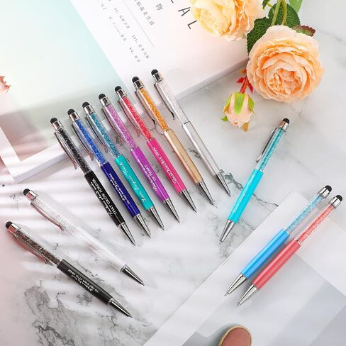 MAITYS 24 PCS تقدير المعلم الهدية بالجملة تحية أقلام أقلام بريق يتوهم 0.5 مم مع محفورة لمستلزمات مكتب مدرسي المعلمين in Kuwait