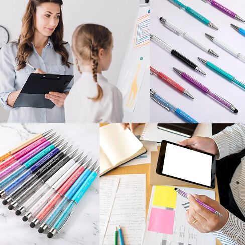 MAITYS 24 PCS تقدير المعلم الهدية بالجملة تحية أقلام أقلام بريق يتوهم 0.5 مم مع محفورة لمستلزمات مكتب مدرسي المعلمين in Kuwait