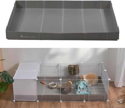 Guinea Pig Rabbit Cages with Lid & Liner 10ft CNC Small Animal Playpen Indoor Bunny Cage Large Critter Loft Habitat Hedgehog Pet Hutch 55x28x14inch in Saudi Arabia