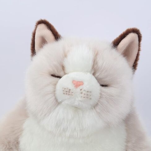 CU-MATE 20 Inch- Gray Ragdoll Cat Plush Stuffed Animal Toys -Realistic Ann Baker Cat Handmade Plush Toy Present Gift in Kuwait