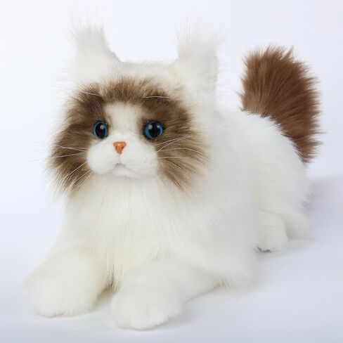 CU-MATE 20 Inch- Gray Ragdoll Cat Plush Stuffed Animal Toys -Realistic Ann Baker Cat Handmade Plush Toy Present Gift in Kuwait