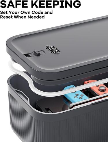 Small Lock Box for Medication Safe, Lockbox for Phone Jail, 2 Litre Medicine Lockable Storage Box with Code for First Aid Kits, Locked Food/Snackle Box Container for Home/Fridge/Office - 9 x 5 x 3.6" in Kuwait