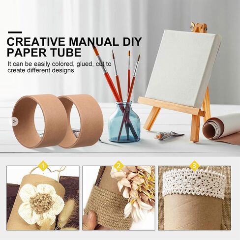 20pcs مستديرة من الورق المقوى أنابيب DIY الورق الحرفي لفات الأطفال الطلاء أنبوب الرسم للأطفال Artcraft Project in Saudi Arabia