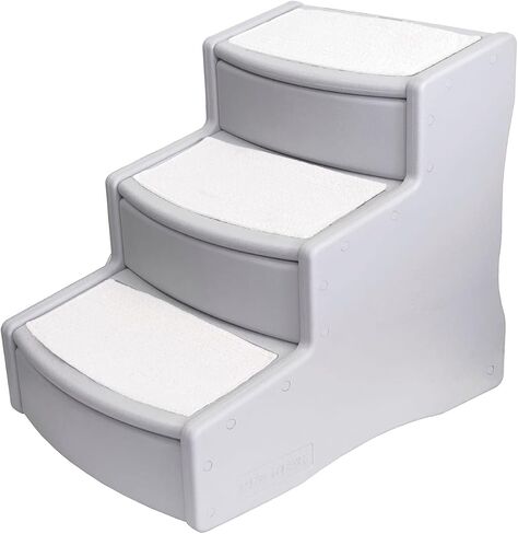 Pet Gear Easy Step III Extra Wide Pet Stairs, 3 Step for Dogs/Cats up to 200 pounds, Removable/Washable Carpet, Easy Assembly (No Tools Required) Fog in Saudi Arabia