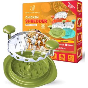 Chicken Shredder, Large Chicken Breast Shredder Tool Twist with Brush & Tong, Visible Meat Shredder Machine, Strong Anti-Slip Strip, Ergonomic Handle, BPA Free. (Black)