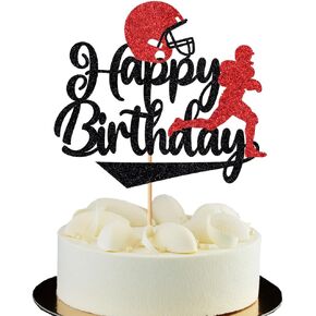 1 PCS Football Cake Topper - عيد ميلاد سعيد ، زخرفة حفلة رياضية
