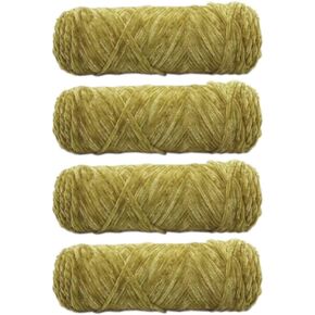 4 Skeins Chenille Yarn ، خيوط شاملة للحياكة Chenille Velvet خيوط فاخرة لكروشيه نسج Craft Craft Engle 4 × 180m (4 × 190yds ، 4 × 100g) (أحمر)