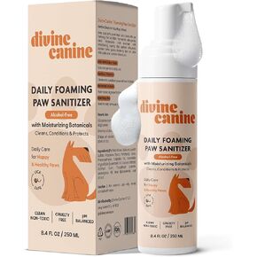 Foam Dog Paw Cleaner - 1.7 أوقية من الكحول خالية من الرغوة PAW PAW Spritz - مصنوعة من جوز الهند ، الألوة ، زيت كوبايبا ، وزيت الليمون لتغذية ونظيفة الكفوف - مصنوعة في الولايات المتحدة الأمريكية