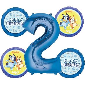 Anagram Bluey 2nd Birthday Party Supplies 5pc باقة بالون احباط