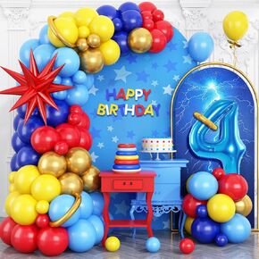 عيد ميلاد 25 إسفنج موضوع البالونات القوس ، أبيض صفراء أبيض صافي البالون إكليل مجموعة مع الذهب رقم 25 بالون برج البالون احباط البالون للبنين البالغ من العمر 25 عامًا زخرفة حفلة عيد ميلاد إسفنجة